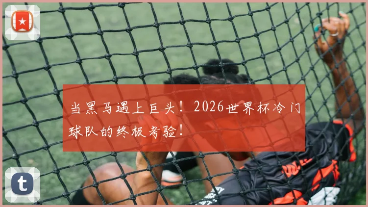 当黑马遇上巨头！2026世界杯冷门球队的终极考验！